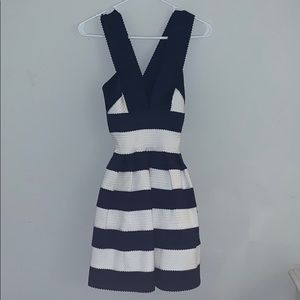 UK2LA STRIPED MINI DRESS